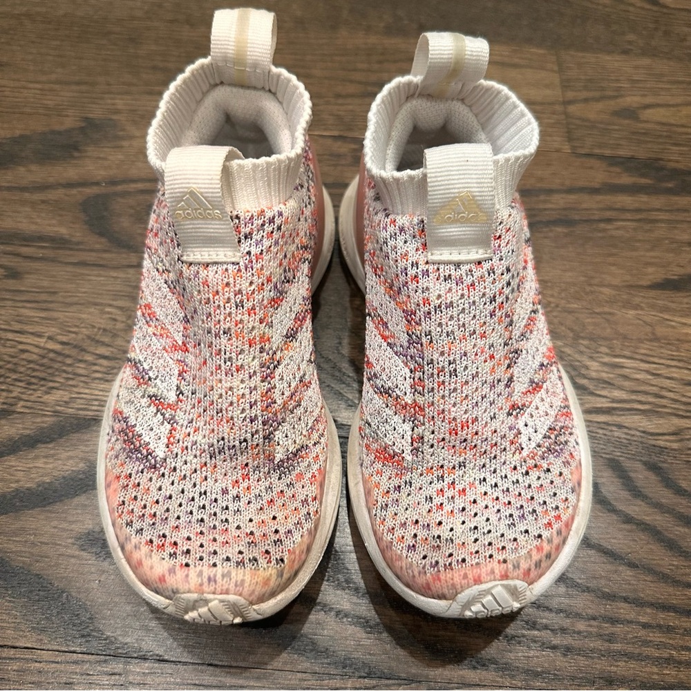 Adidas Little Girls Multicolor Slip-On Sneakers Size 11